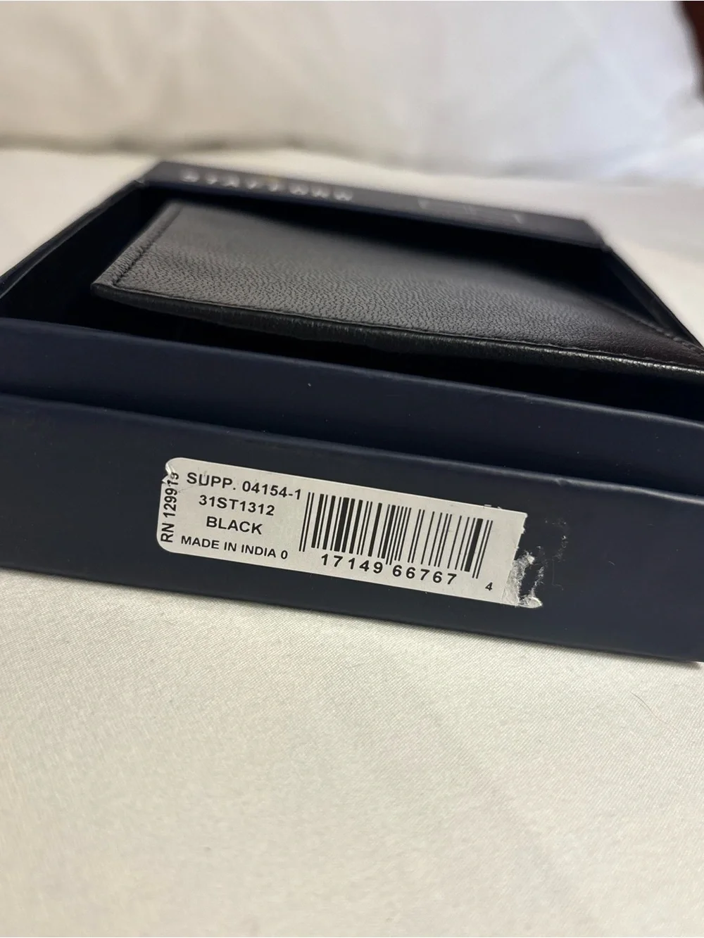 Stafford Black Leather Bifold Bilfold Wallet